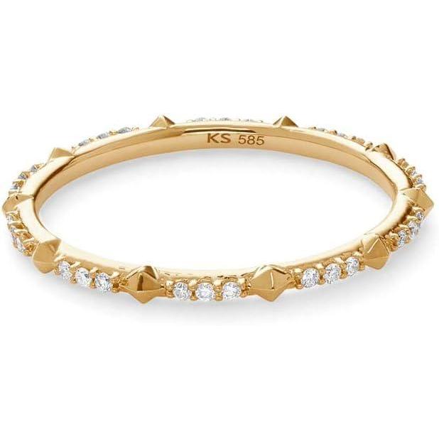 image:imageKendra Scott White Diamond Astrid Ring in 14k Yellow Gold Fine Jewelry for Women14K YELLOW GOLD CRYSTAL CLEAR DIAMOND