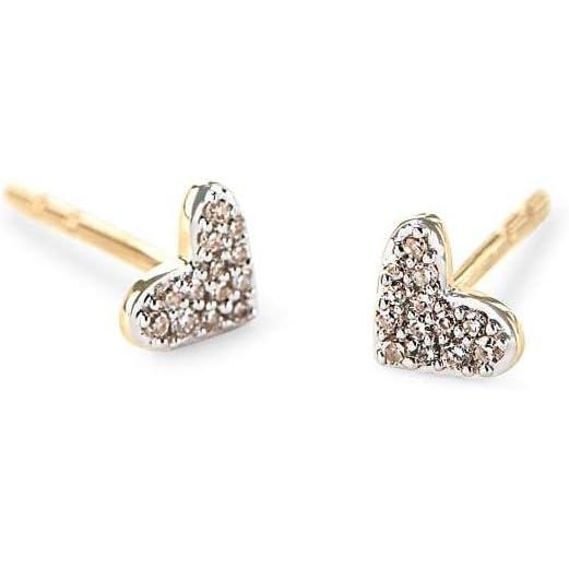 image:imageKendra Scott White Diamond Heart Stud Earrings in 14k Gold Fine Jewelry for Women14K YELLOW GOLD CRYSTAL CLEAR DIAMOND