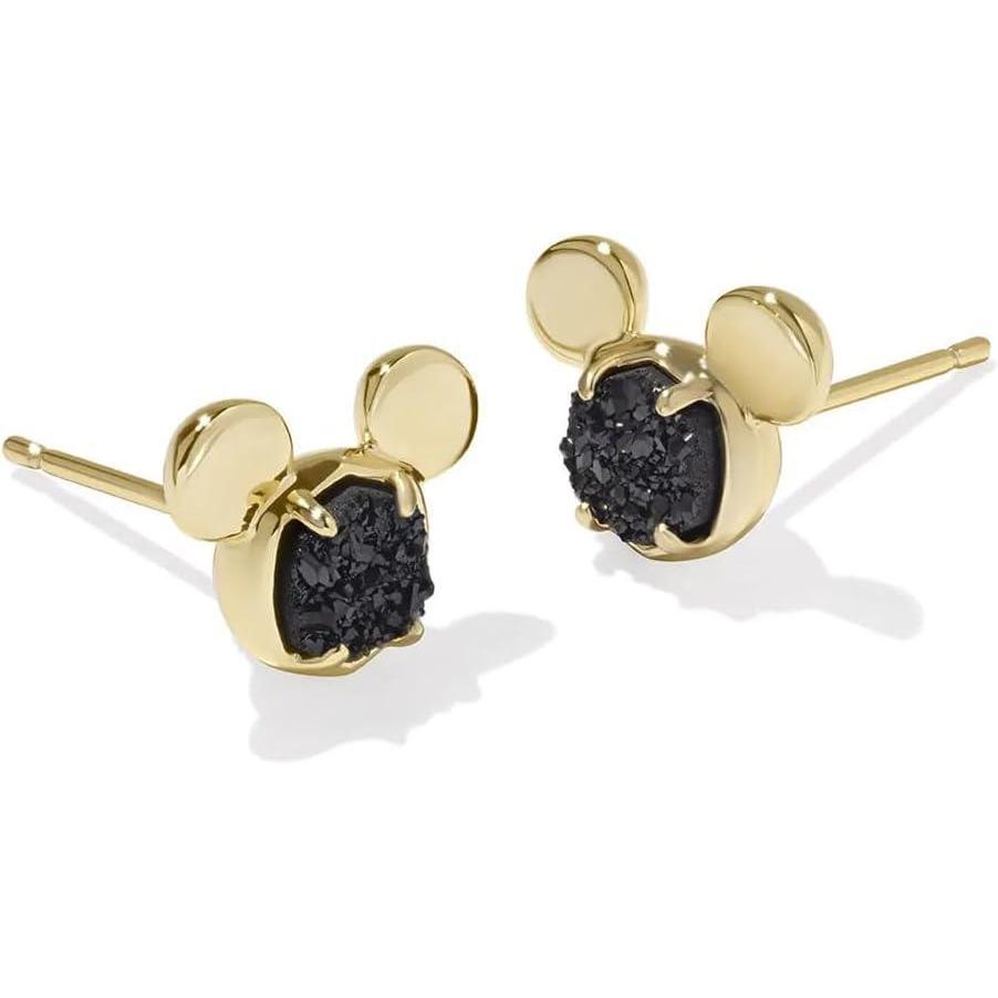 image:imageKendra Scott x Disney Mickey Mouse Stud Earrings Fashion Jewelry for WomenGOLD  BLACK DRUSY