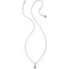 Kendra Scott Crystal Letter Short Pendant Necklace, Fashion Jewelry for Women(Letter A (RHODIUM-PLATED))