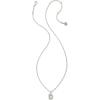 Kendra Scott Crystal Letter Short Pendant Necklace, Fashion Jewelry for Women(Letter D (RHODIUM-PLATED))