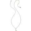 Kendra Scott Crystal Letter Short Pendant Necklace, Fashion Jewelry for Women(Letter L (RHODIUM-PLATED))