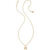 Kendra Scott Crystal Letter Short Pendant Necklace, Fashion Jewelry for Women(Letter M (GOLD-PLATED))