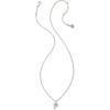 Kendra Scott Crystal Letter Short Pendant Necklace, Fashion Jewelry for Women(Letter P (RHODIUM-PLATED))