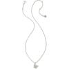Kendra Scott Crystal Letter Short Pendant Necklace, Fashion Jewelry for Women(Letter W (RHODIUM-PLATED))