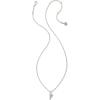 Kendra Scott Crystal Letter Short Pendant Necklace, Fashion Jewelry for Women(Letter Y (RHODIUM-PLATED))