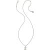 Kendra Scott Crystal Letter Short Pendant Necklace, Fashion Jewelry for Women(Letter Z (RHODIUM-PLATED))