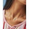 Kendra Scott Letters A-Z Pendant Necklace for Women, Fashion Jewelry, 14k Gold-Plated Brass(Letter E)