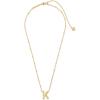 Kendra Scott Letters A-Z Pendant Necklace for Women, Fashion Jewelry, 14k Gold-Plated Brass(Letter K)