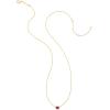 Kendra Scott Marisa 18k Yellow Gold Oval Solitaire Pendant Necklace(RUBY)