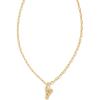 Kendra Scott Crystal Letter Short Pendant Necklace, Fashion Jewelry for Women(Letter Y (GOLD-PLATED))