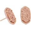 Kendra Scott Ellie Stud Earrings for Women, Fashion Jewelry(ROSE GOLD – ROSE GOLD DRUSY)