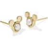 Kendra Scott x Disney Mickey Mouse Stud Earrings, Fashion Jewelry for Women(GOLD – WHITE PEARL)