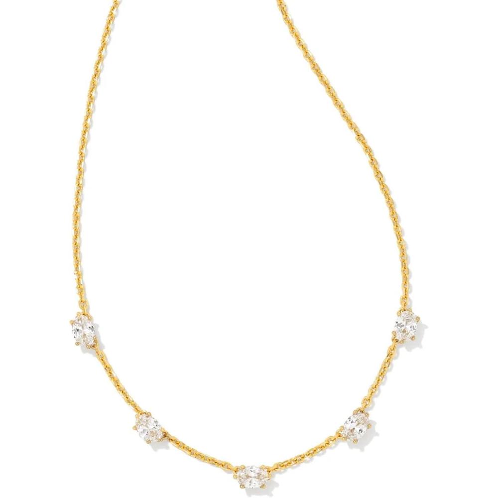 image:imageKendra Scott Cailin Crystal Strand Necklace in White Cubic Zirconia Fashion Jewelry For WomenGOLD WHITE CUBIC ZIRCONIA