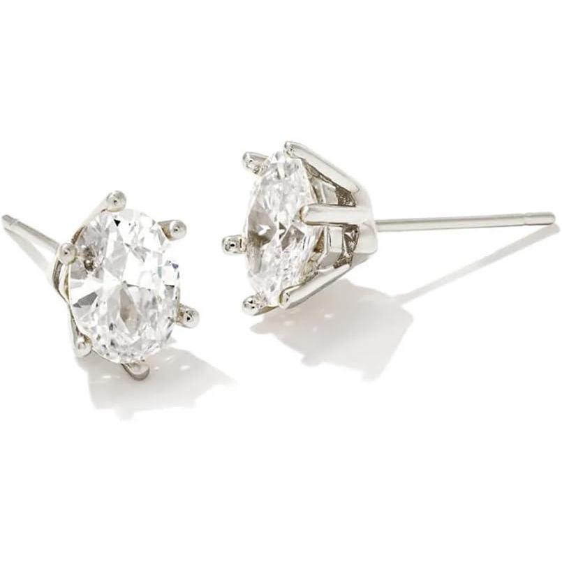 image:imageKendra Scott Cailin Crystal Stud Earrings in White Crystal Fashion Jewelry for WomenRHODIUM WHITE CUBIC ZIRCONIA