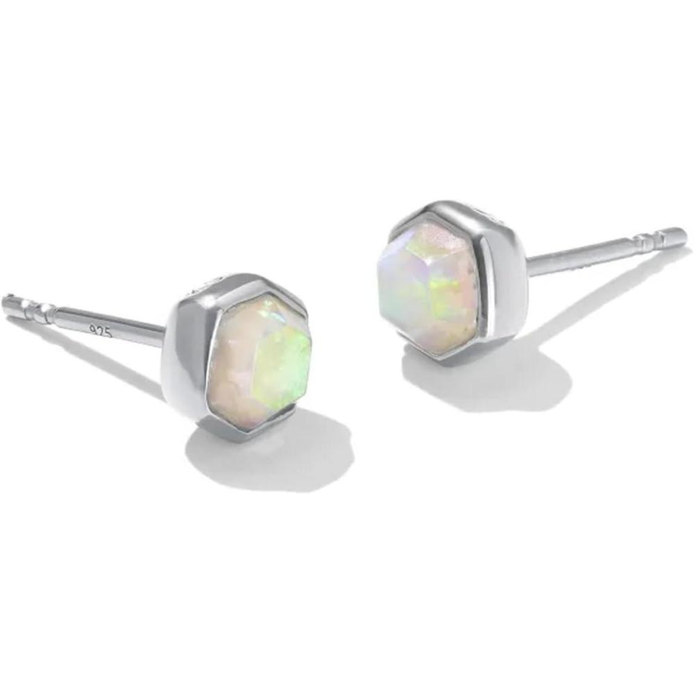 image:imageKendra Scott Davie Stud Earring Sterling Silver Kyocera Opal