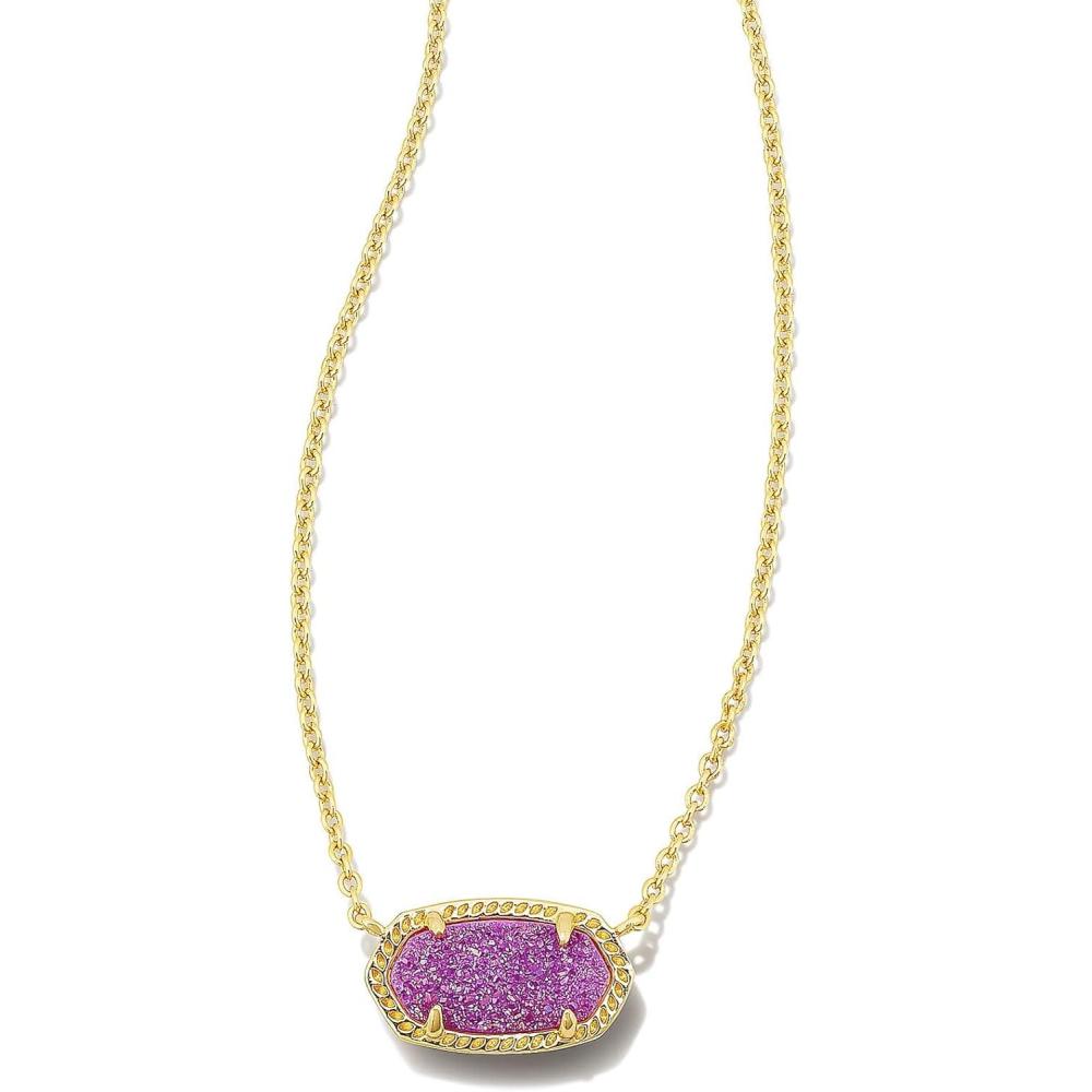 image:imageKendra Scott Elisa Pendant Necklace for Women Fashion Jewelry 14k GoldPlatedGOLD MULBERRY DRUSY