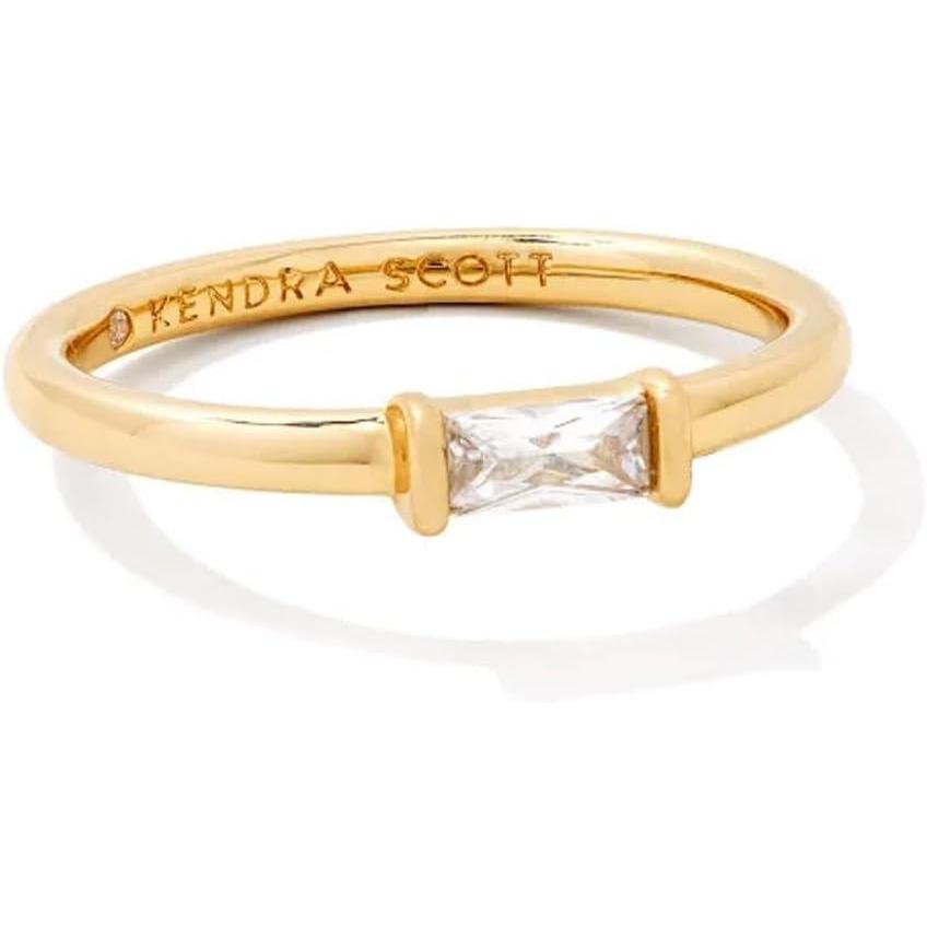 image:imageKendra Scott Juliette Band Ring in White Crystal Fashion Jewelry for WomenGOLD WHITE CRYSTAL