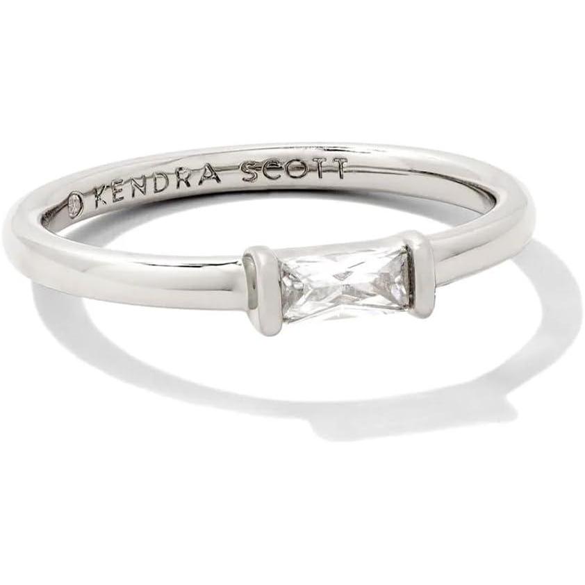 image:imageKendra Scott Juliette Band Ring in White Crystal Fashion Jewelry for WomenRHODIUM  WHITE CRYSTAL