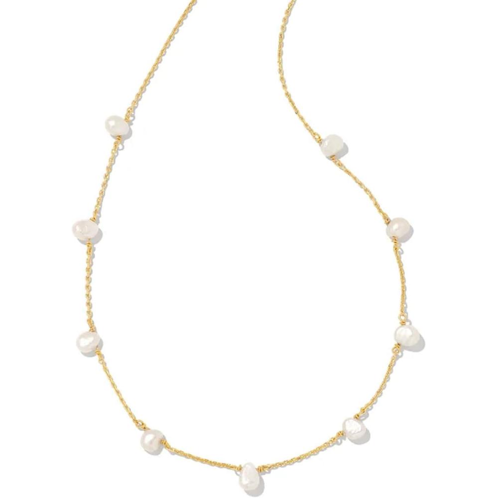 image:imageKendra Scott Leighton 14k GoldPlated Pearl Strand Necklace in White Pearl Fashion Jewelry for Women