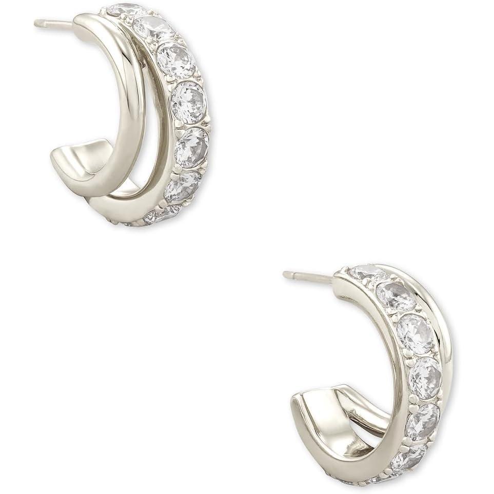 image:imageKendra Scott Livy Huggie EarringsRHODIUM METAL