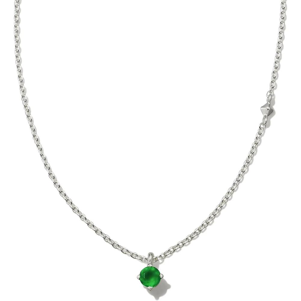 image:imageKendra Scott Maisie Sterling Silver Pendant NecklaceGREEN ONYX