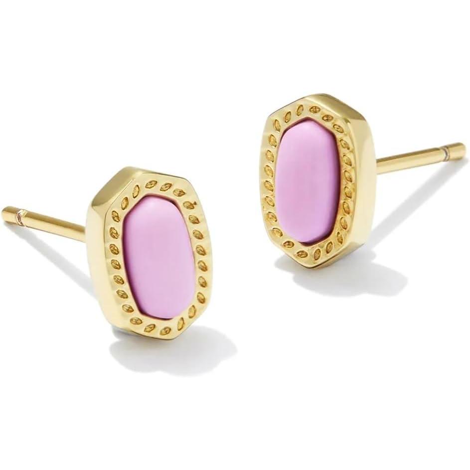 image:imageKendra Scott Mini Ellie 14k GoldPlated Stud Earrings Fashion Jewelry for WomenGOLD FUCHSIA MAGNESITE