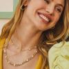 Kendra Scott Cailin Crystal Hoop Earrings, Fashion Jewelry For Women(GOLD METAL – WHITE CUBIC ZIRCONIA)