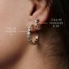 Kendra Scott Cailin Crystal Hoop Earrings, Fashion Jewelry For Women(RHODIUM METAL – WHITE CUBIC ZIRCONIA)