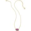 Kendra Scott Elisa Pendant Necklace for Women, Fashion Jewelry, 14k Gold-Plated(GOLD – MULBERRY DRUSY)