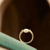 Kendra Scott Leighton 14k Gold-Plated Brass Pearl Band Ring in White Pearl, Fashion Jewelry for Women, Size 6
