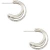 Kendra Scott Livy Huggie Earrings(RHODIUM METAL)