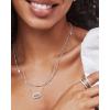 Kendra Scott Livy Rhodium-Plated Rings Set of 3 in White Crystal, Size 8