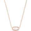Kendra Scott Elisa Pendant Necklace for Women, Fashion Jewelry, 14k Gold-Plated(ROSE GOLD – IVORY MOTHER OF PEARL)