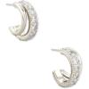 Kendra Scott Livy Huggie Earrings(RHODIUM METAL)