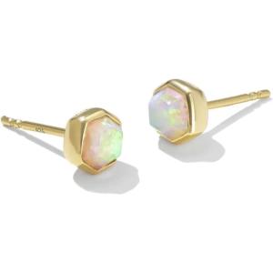Kendra Scott Davie Stud Earring, 18k Gold Vermeil, Kyocera Opal