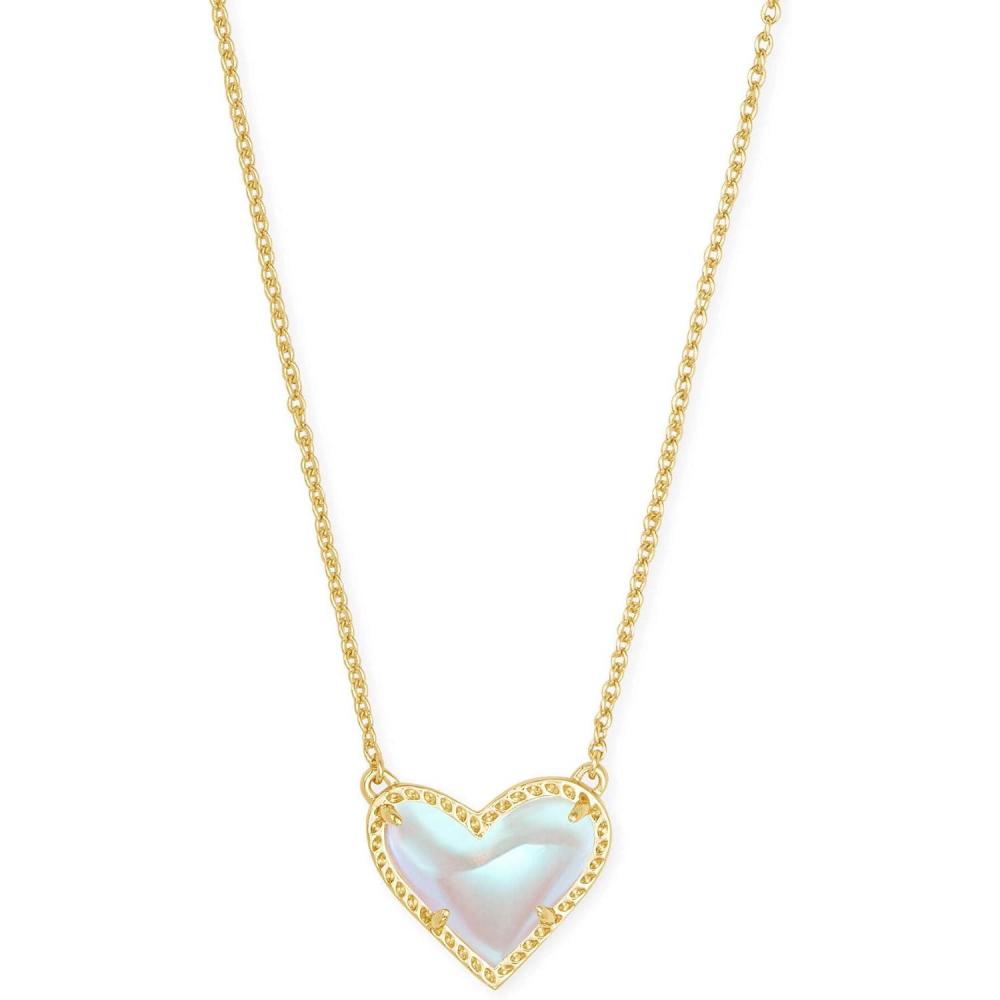 image:imageKendra Scott Ari Heart Adjustable Length Pendant Necklace for Women Fashion JewelryGOLD  IRIDESCENT DICHROIC GLASS