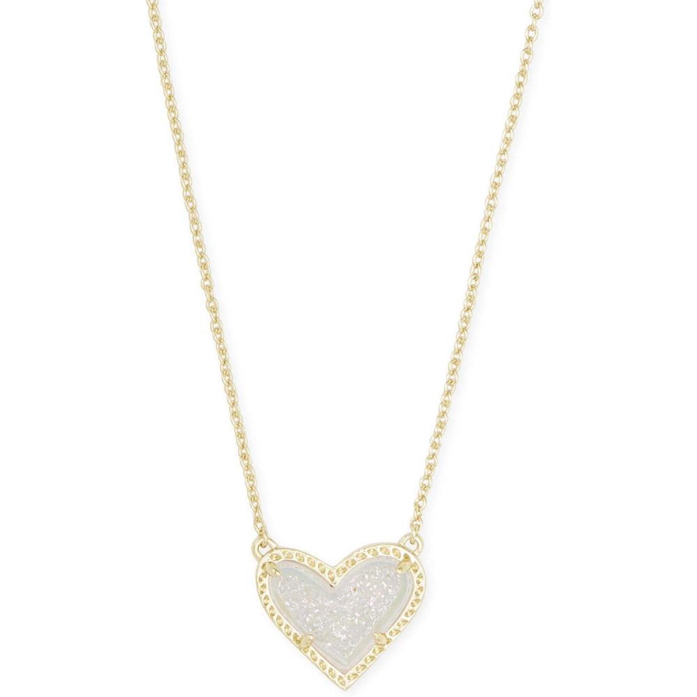 image:imageKendra Scott Ari Heart Adjustable Length Pendant Necklace for Women Fashion JewelryGOLD  IRIDESCENT DRUSY