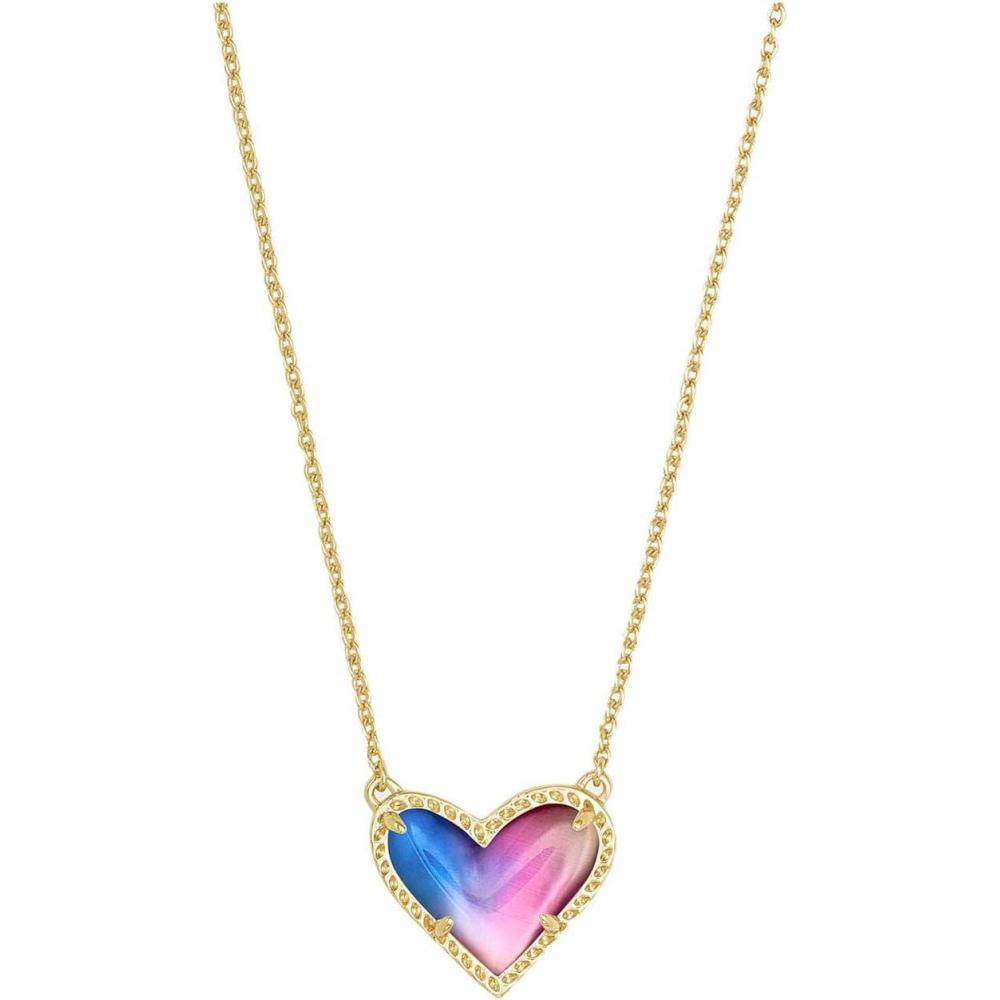 image:imageKendra Scott Ari Heart Adjustable Length Pendant Necklace for Women Fashion JewelryGOLD WATERCOLOR PEARLIZED CLEAR GLASS