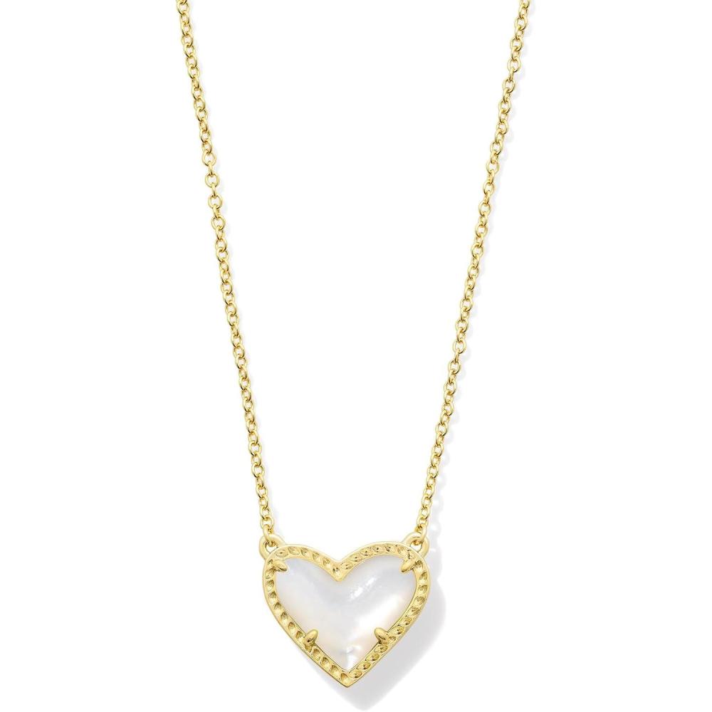 image:imageKendra Scott Ari Heart Adjustable Length Pendant Necklace for Women Fashion JewelryIVORY MOTHER OF PEARL