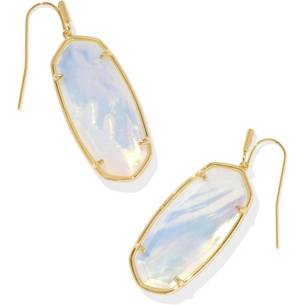 image:imageKendra Scott Faceted Elle Drop Earrings Fashion Jewelry for WomenGOLD IRIDESCENT OPALITE ILLUSION