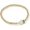 Kendra Scott Ari Heart Emilie Stretch Bracelet, Fashion Jewelry for Women(OPALITE ILLUSION AND LONDON BLUE GLASS)