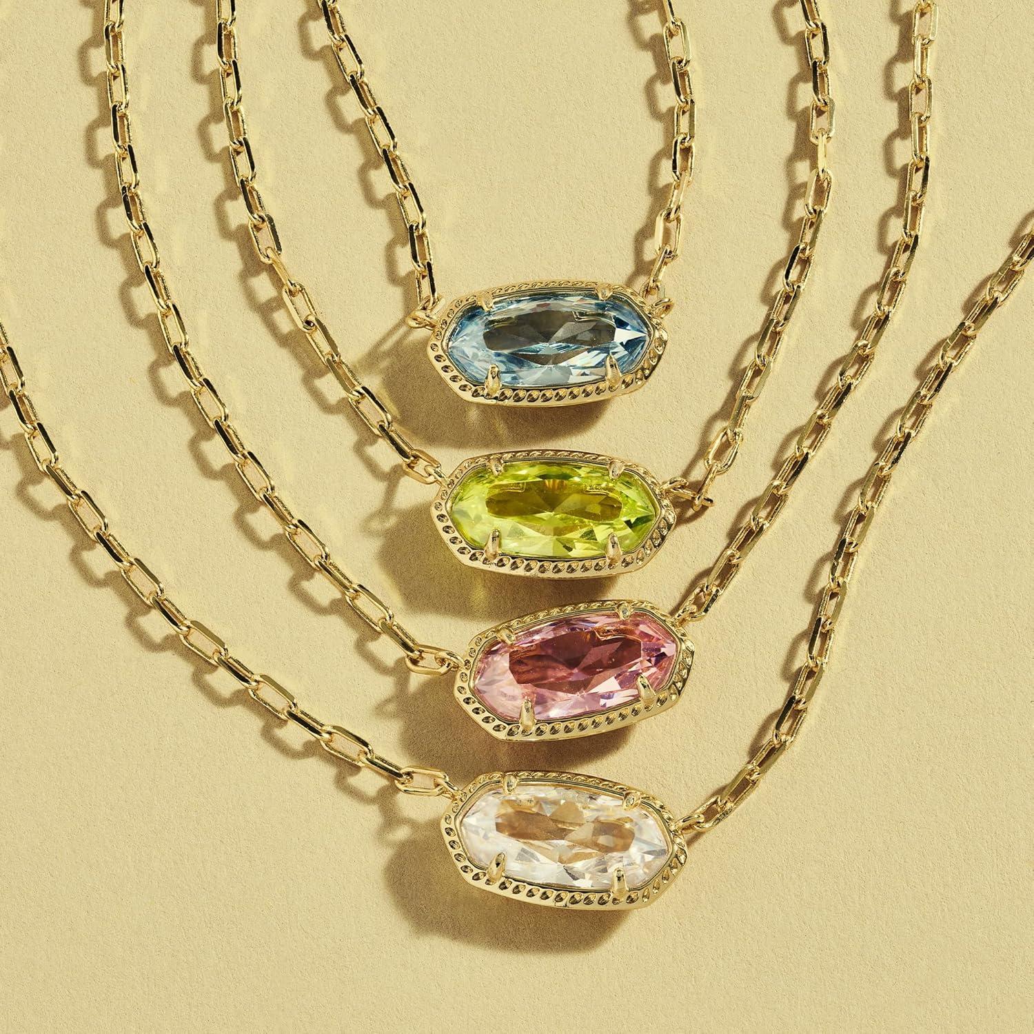 image:imageKendra Scott Elisa Luxe Pendant Necklace Fashion Jewelry for WomenGOLDLIGHT BLUE CUBIC ZIRCONIA