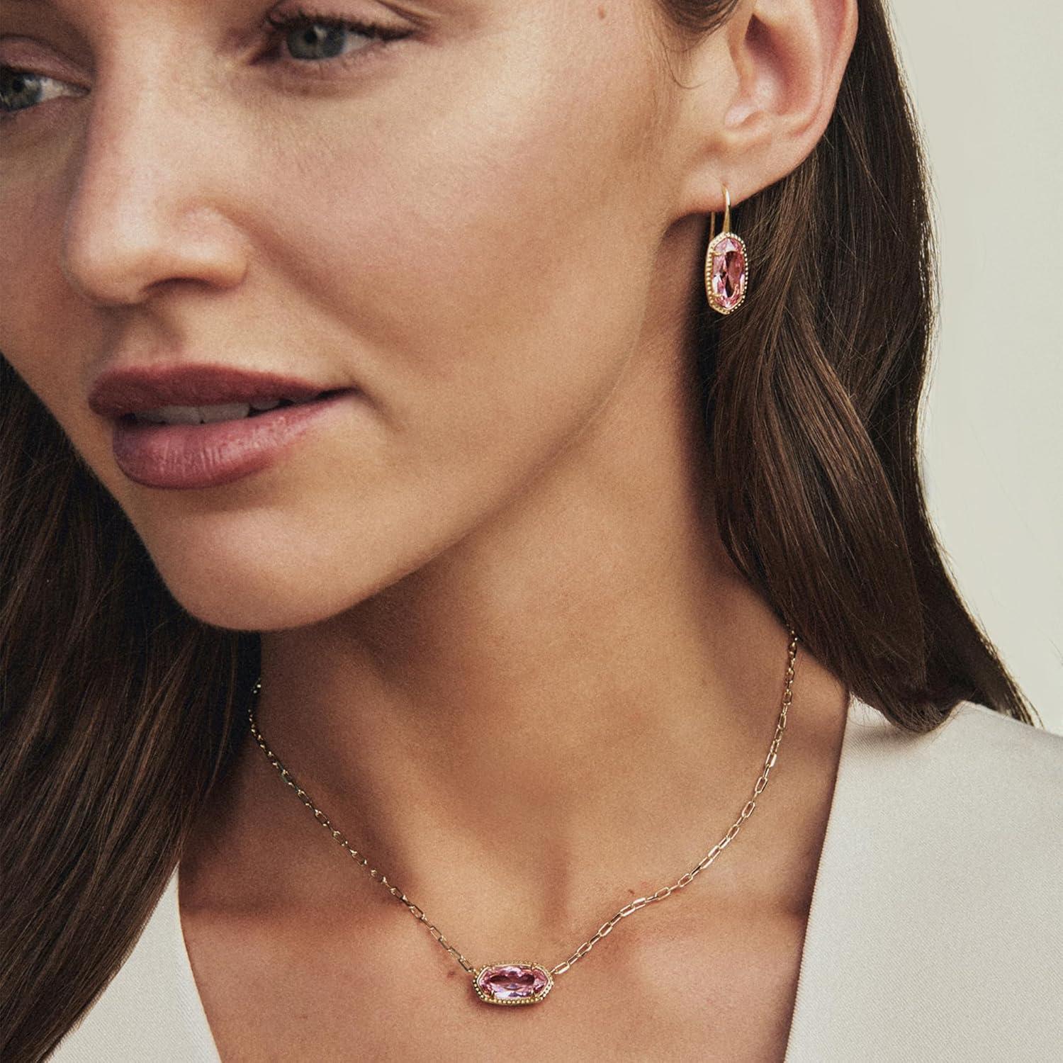 image:imageKendra Scott Elisa Luxe Pendant Necklace Fashion Jewelry for WomenRHODIUMWHITE CUBIC ZIRCONIA