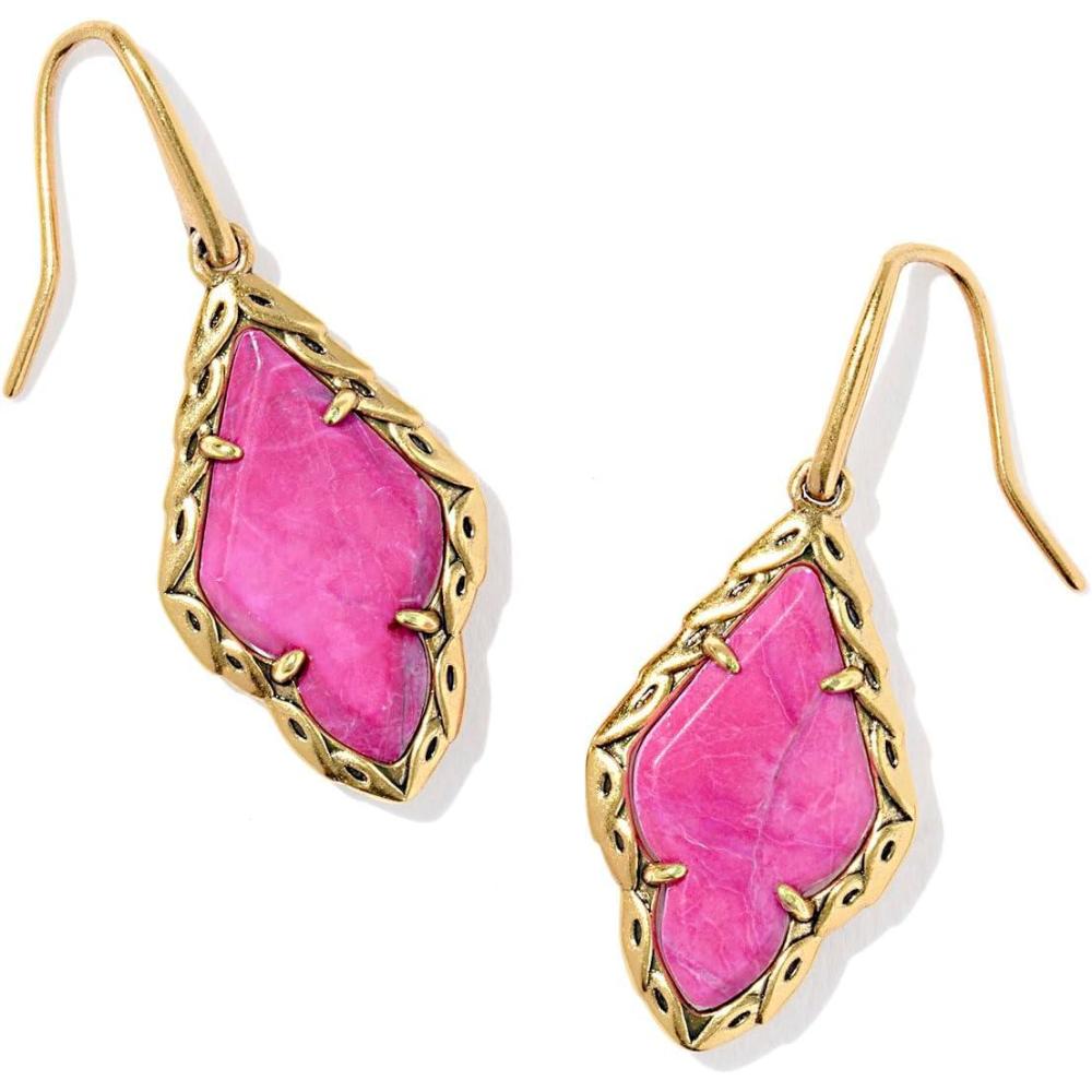 image:imageKendra Scott Adeline Drop Earrings Fashion Jewelry for WomenDARK FUCHSIA VARIEGATED MAGNESITE