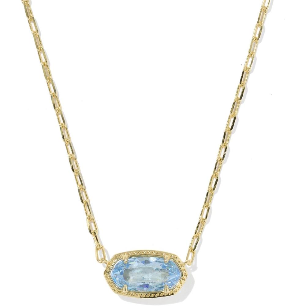 image:imageKendra Scott Elisa Luxe Pendant Necklace Fashion Jewelry for WomenGOLDLIGHT BLUE CUBIC ZIRCONIA