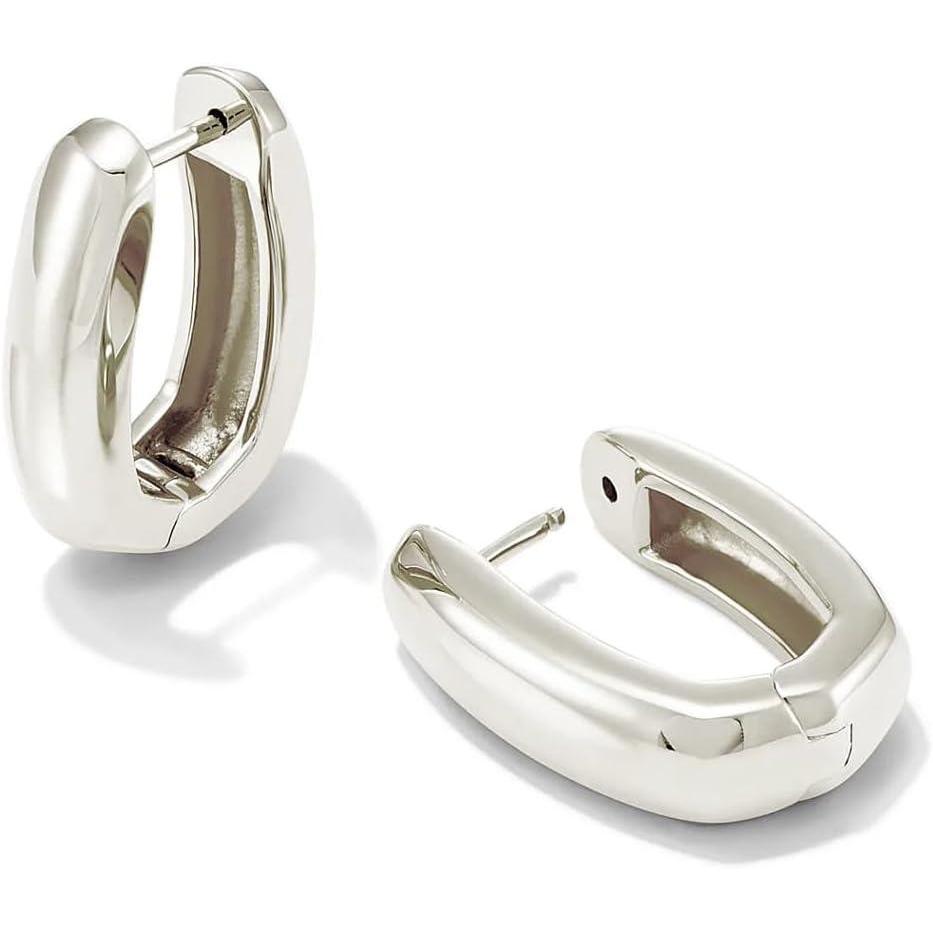 image:imageKendra Scott Ellen Wide Huggie EarringsSTERLING SILVER