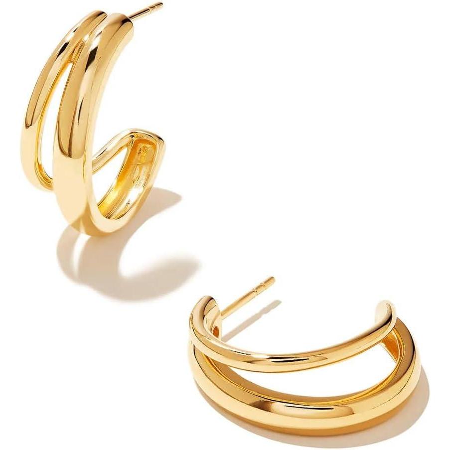 image:imageKendra Scott Meg Double Hoop Earring 18k Gold Vermeil