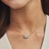 Kendra Scott Elisa Luxe Pendant Necklace, Fashion Jewelry for Women(GOLD-LIGHT BLUE CUBIC ZIRCONIA)