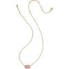 Kendra Scott Elisa Luxe Pendant Necklace, Fashion Jewelry for Women(GOLD-LIGHT PINK CUBIC ZIRCONIA)